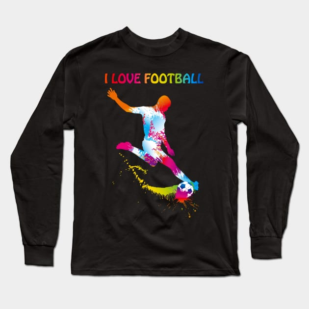 Football Player Long Sleeve T-Shirt by I-Heart-All